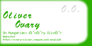 oliver ovary business card